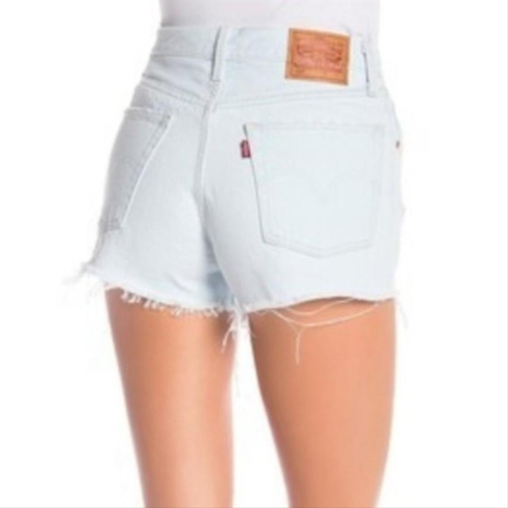 Levi's 501 Denim Button Light Distressed Shorts
